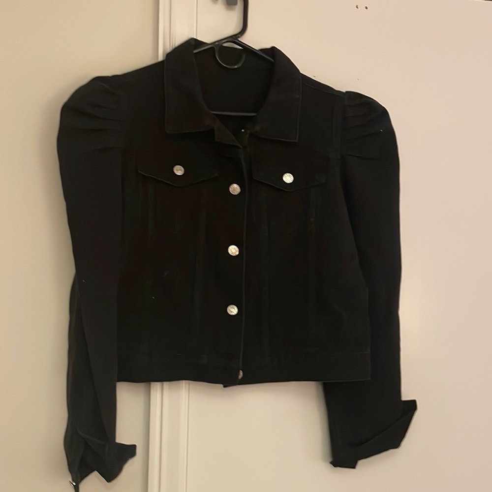 Puff sleeve black demon jacket